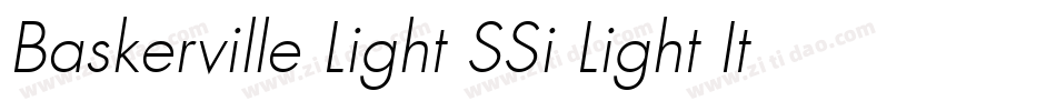 Baskerville Light SSi Light Italic字体转换